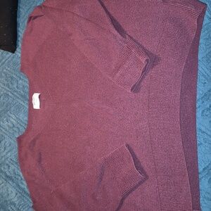 Burgandy Old Navy V Neck So Soft Sweater Sz XL Tall